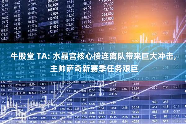 牛股堂 TA: 水晶宫核心接连离队带来巨大冲击, 主帅萨奇新赛季任务艰巨